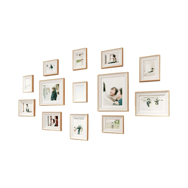 SET 13 PIEZAS MARCOS FOTO DECORATIVOS BEIGE - 1