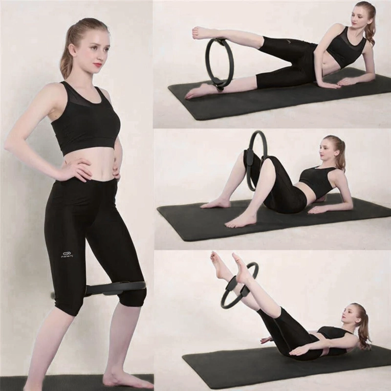 ANILLO ARO ENTRENAMIENTO PIERNAS YOGA PILATES 30 CM NEGRO - 3