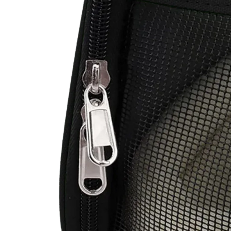 BOLSO TRANSPORTADOR RESPIRABLE MASCOTAS NEGRO 47X23X30 CM - 4