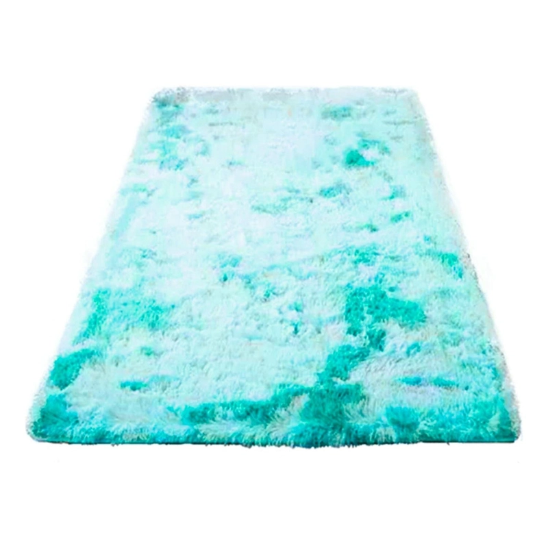 ALFOMBRA BAJADA CAMA PELUDA SUPER SUAVE 161X58 CM TURQUESA - 1
