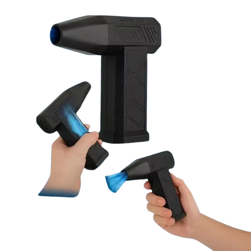 MINI SOPLADORA RECARGABLE PRENDEDOR CARBON 200 WATT NEGRO - 2