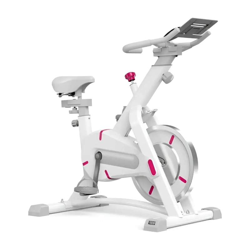 BICICLETA ESTATICA SPINNING PROFESIONAL 200 KG BLANCO - 1