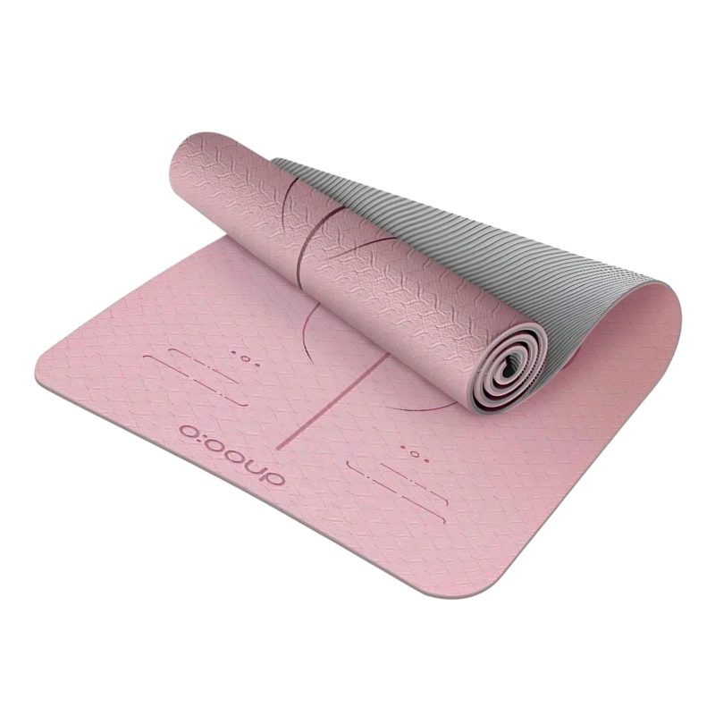 MAT ALFOMBRILLA YOGA PILATES EJERCICIO CORREA BOLSO 6 MM ROSA - 1