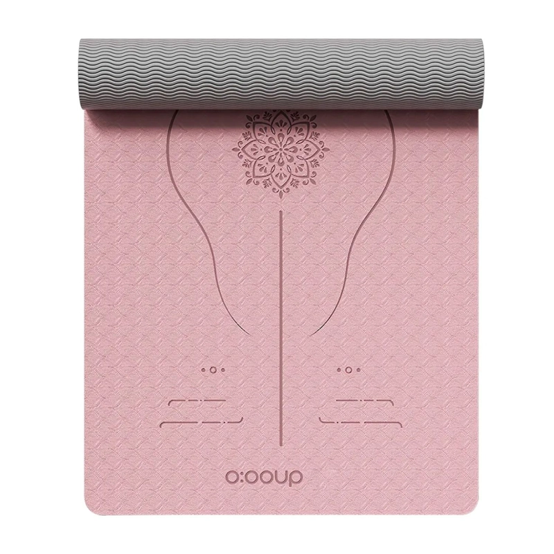 MAT ALFOMBRILLA YOGA PILATES EJERCICIO CORREA BOLSO 6 MM ROSA - 3