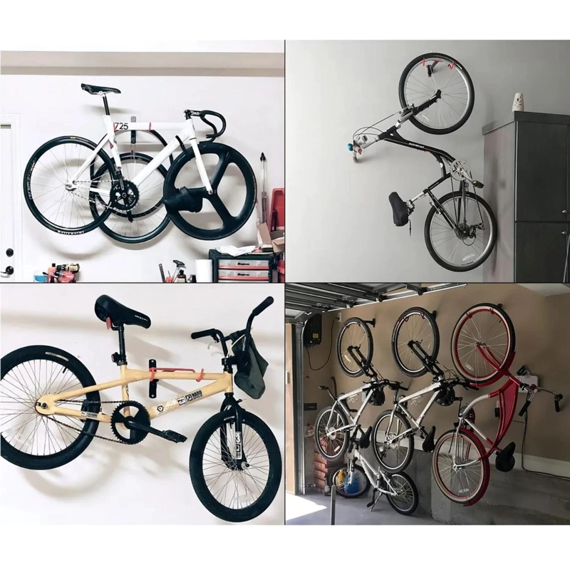 GANCHO BICICLETA SOPORTE PARED ACERO 20X4X28.5 CM ROJO - 6
