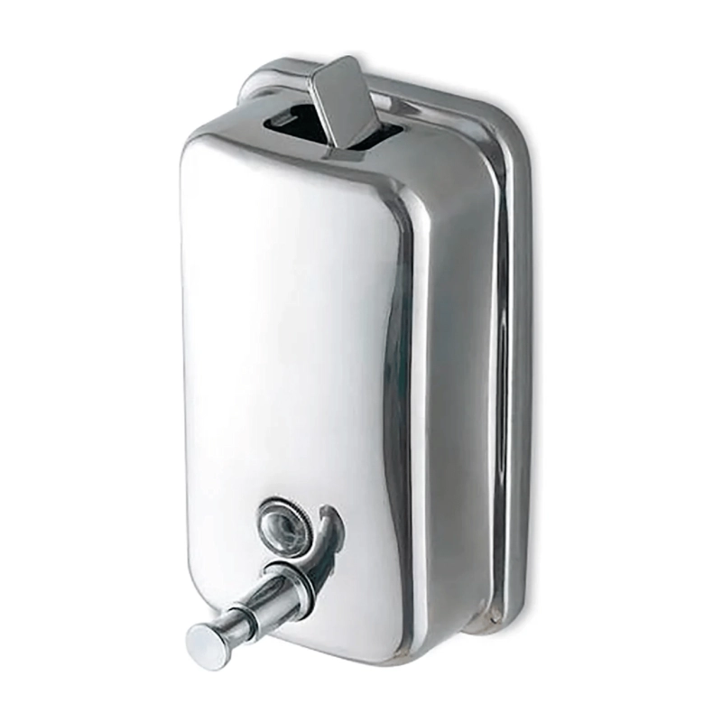 DISPENSADOR JABON LIQUIDO 500 ML ACERO INOXIDABLE PLATEADO - 2