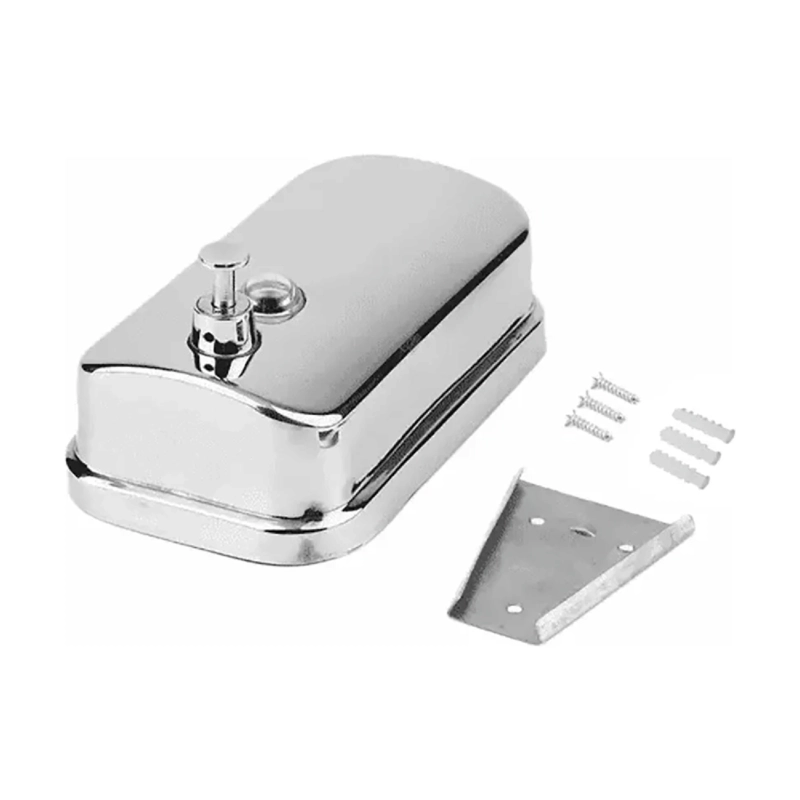 DISPENSADOR JABON LIQUIDO 500 ML ACERO INOXIDABLE PLATEADO - 3