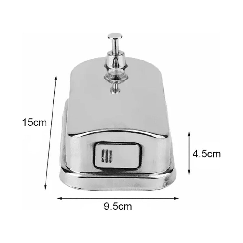 DISPENSADOR JABON LIQUIDO 500 ML ACERO INOXIDABLE PLATEADO - 5