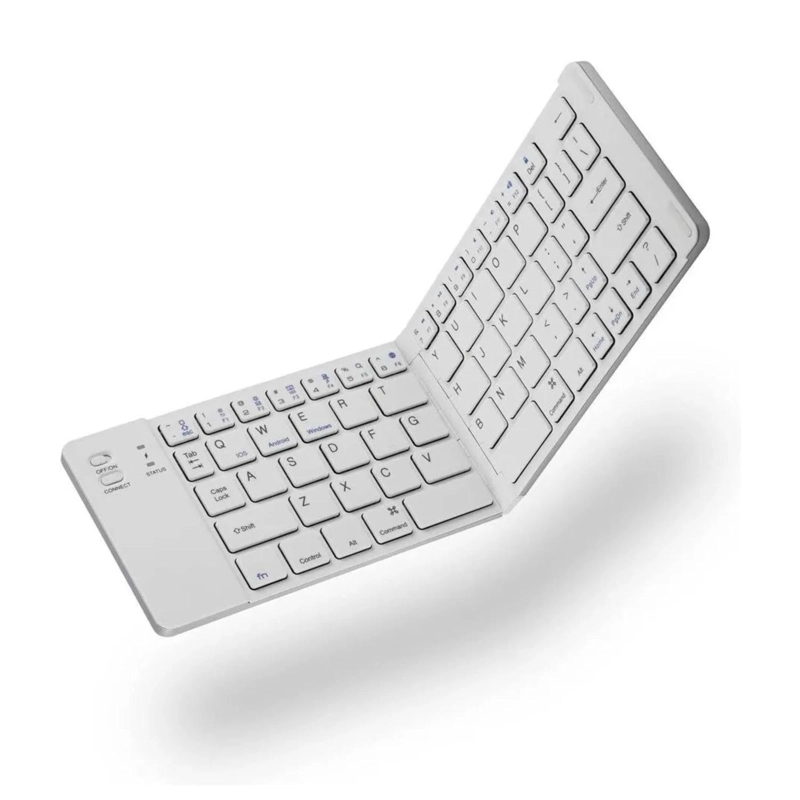 MINI TECLADO INALAMBRICO PLEGABLE PORTATIL BLANCO - 1