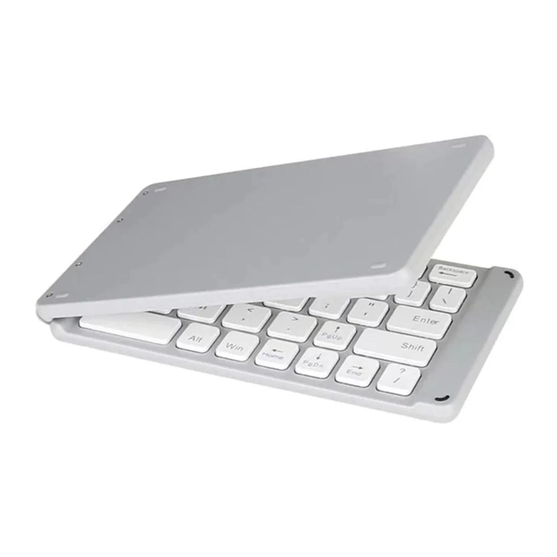 MINI TECLADO INALAMBRICO PLEGABLE PORTATIL BLANCO - 2