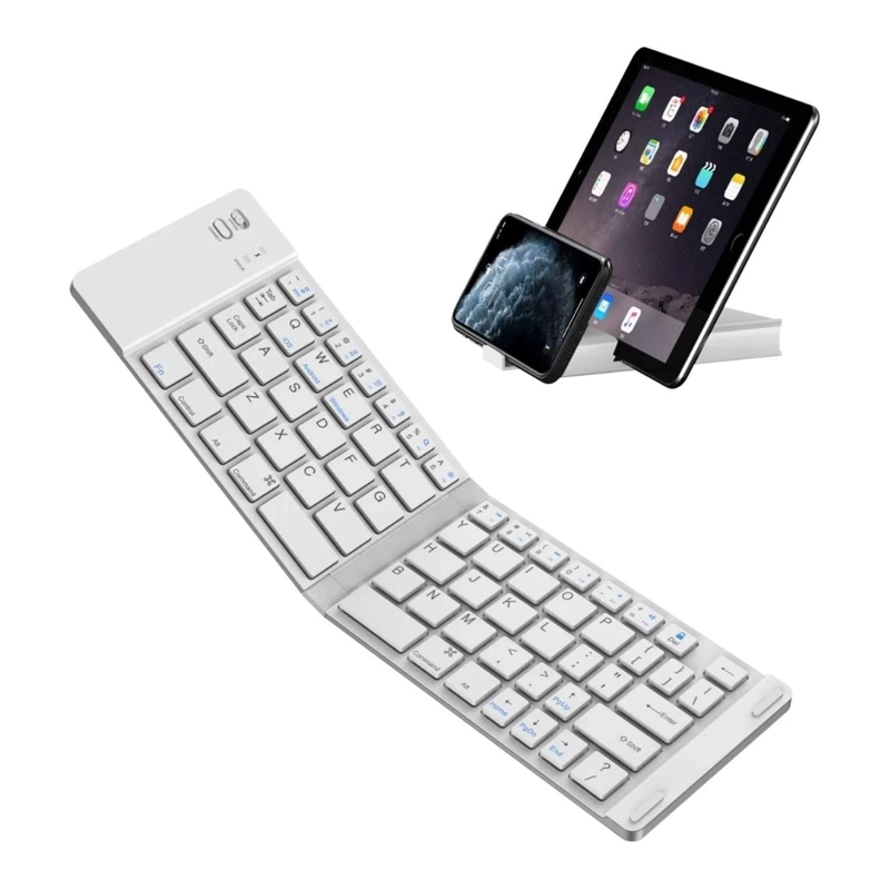 MINI TECLADO INALAMBRICO PLEGABLE PORTATIL BLANCO - 3