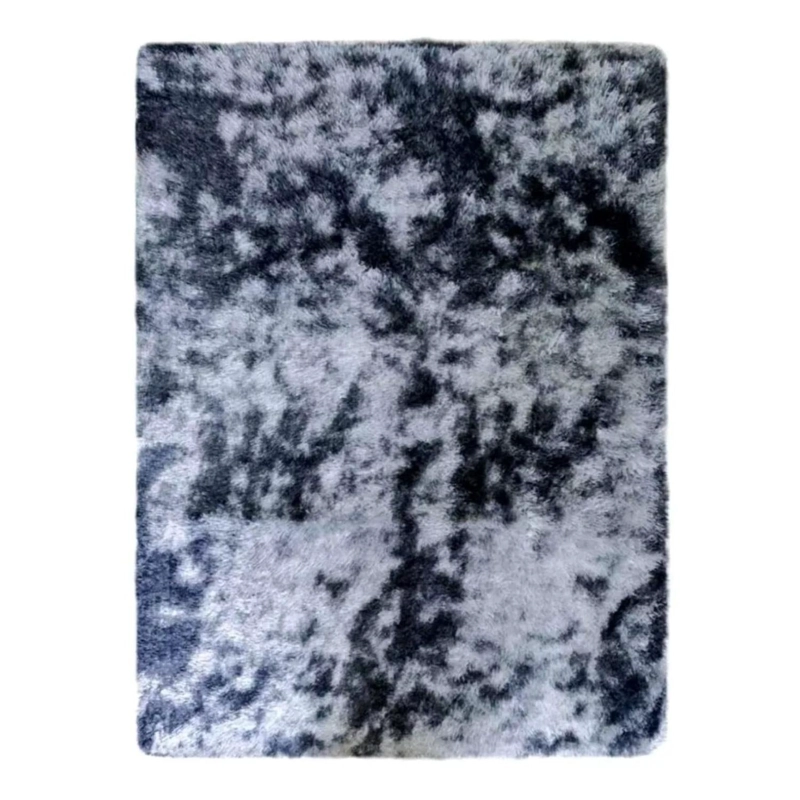 ALFOMBRA PELUDA SUPER SUAVE 2X1.8 MTS PLOMO OSCURO JASPEADO - 1