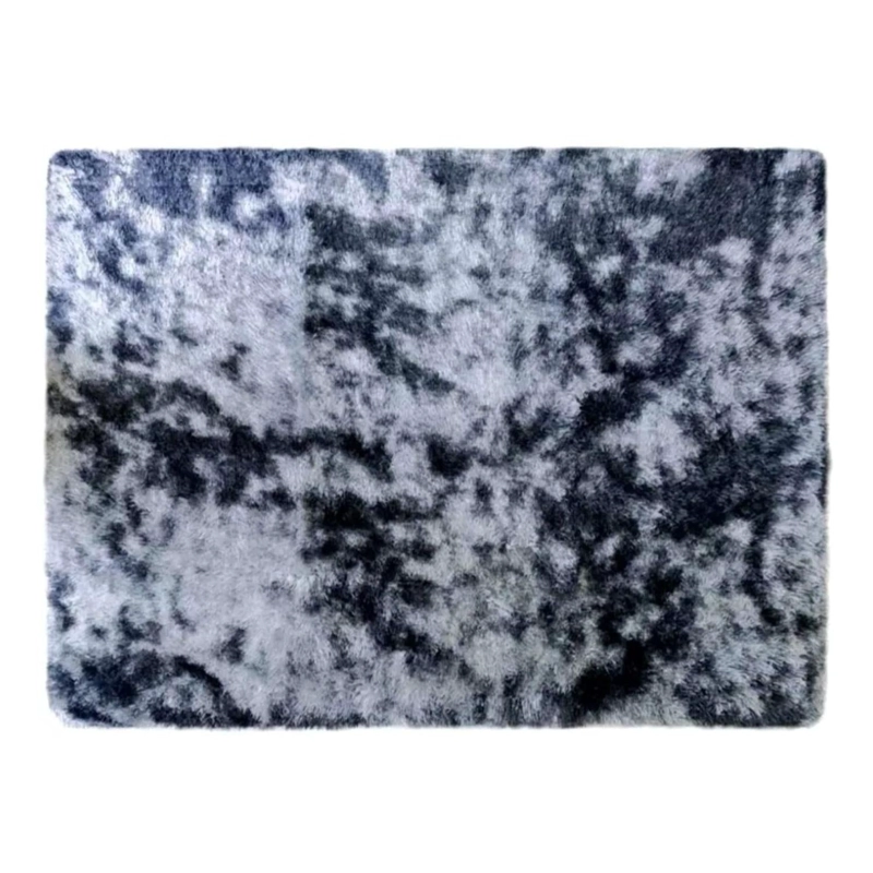 ALFOMBRA PELUDA SUPER SUAVE 2X1.8 MTS PLOMO OSCURO JASPEADO - 2