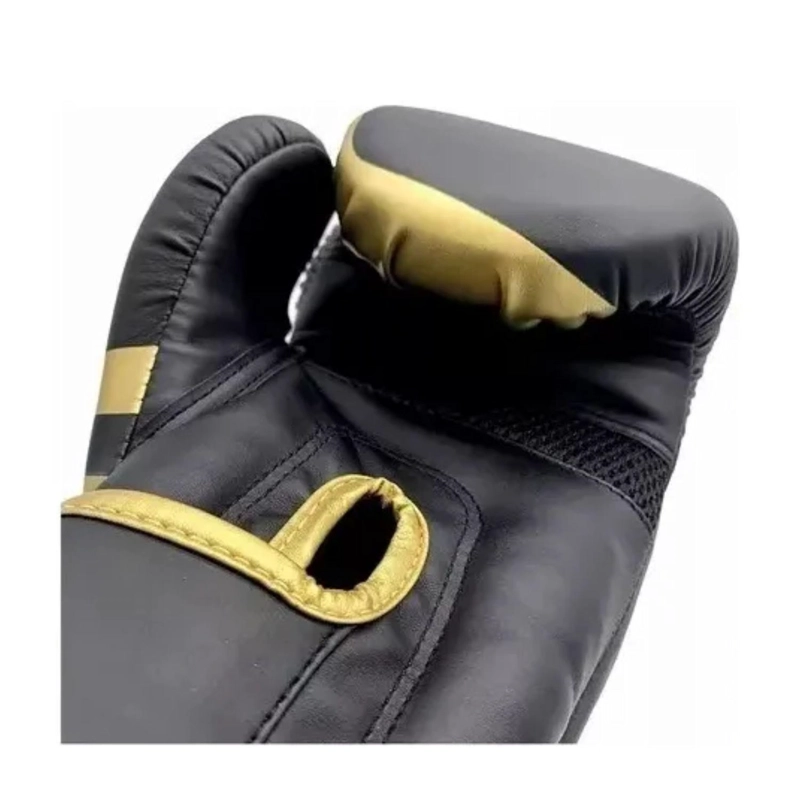 GUANTES BOXEO PROFESIONAL ALTA CALIDAD VELCRO DORADO OSCURO 12 ONZAS - 3