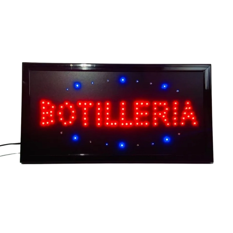 LETRERO LUZ LED 25X40 CM 1100 WATT BOTILLERIA - 1
