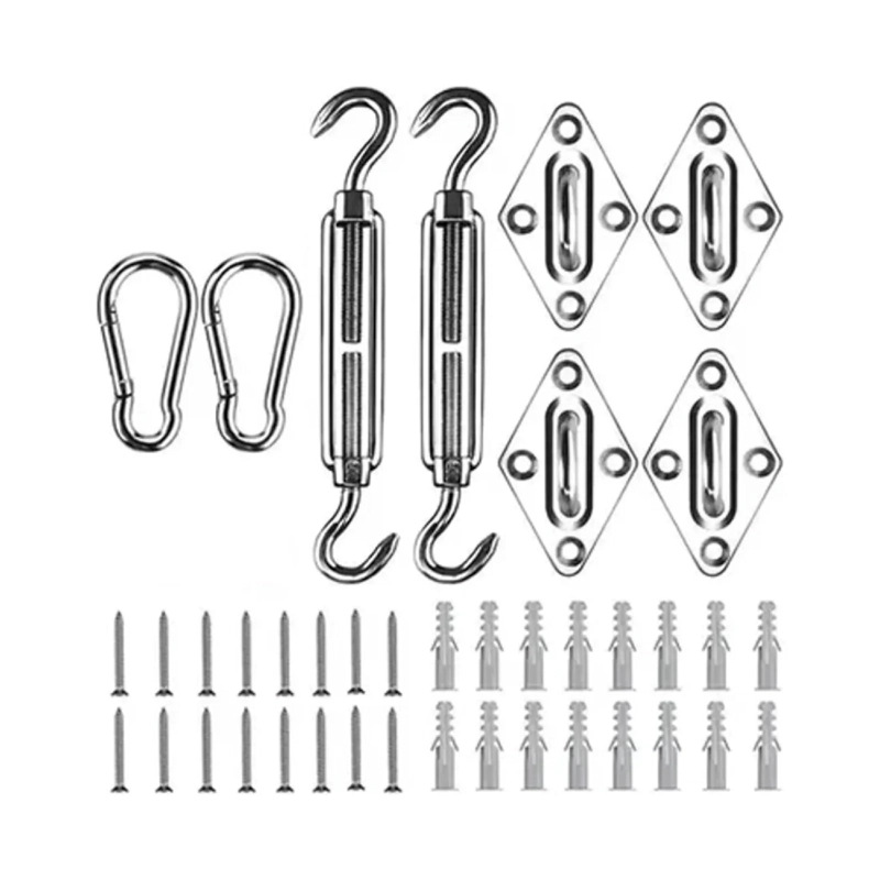 KIT INSTALACION FIJA TOLDO VELA ACERO INOXIDABLE - 1