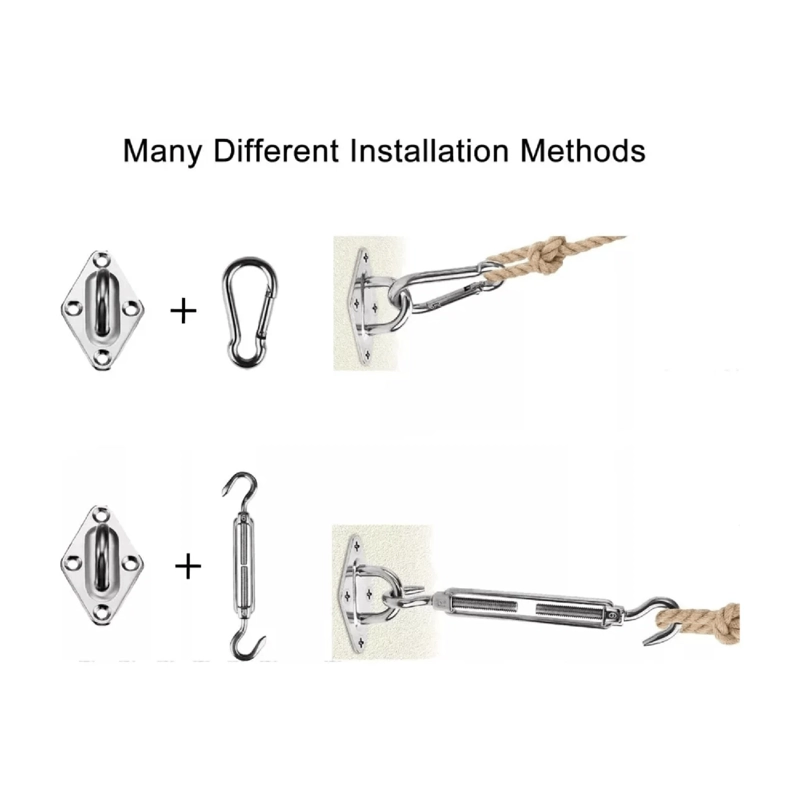 KIT INSTALACION FIJA TOLDO VELA ACERO INOXIDABLE - 3