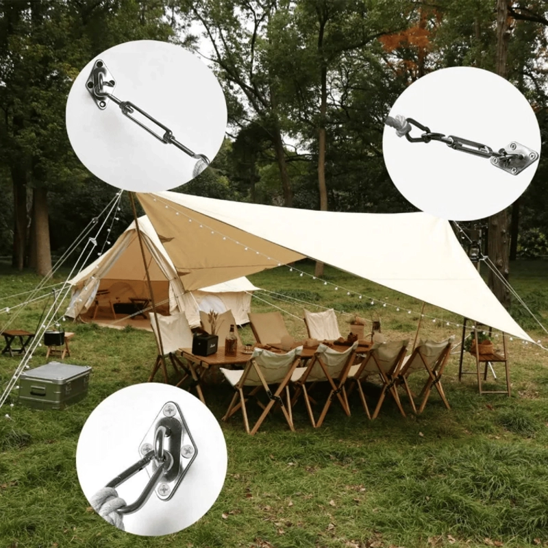 KIT INSTALACION FIJA TOLDO VELA ACERO INOXIDABLE - 5
