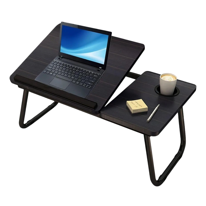 MESA CAMA PORTATIL PLEGABLE LAPTOP 55X32X25 CM NEGRO - 1