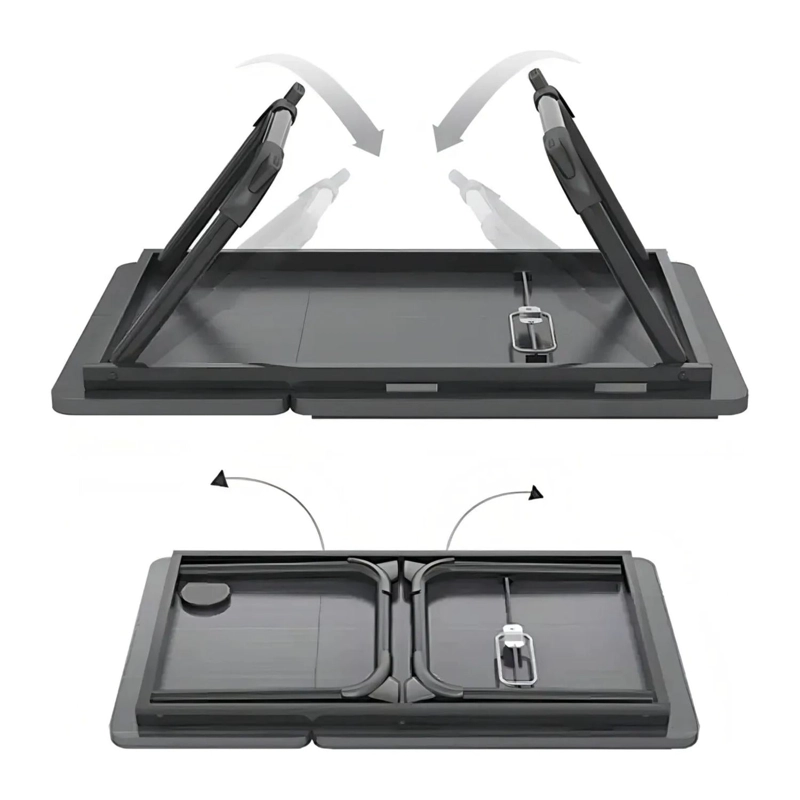 MESA CAMA PORTATIL PLEGABLE LAPTOP 55X32X25 CM NEGRO - 3