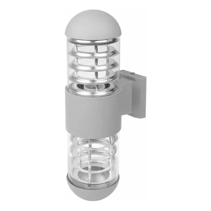 LINTERA LUZ LED MURO DOBLE ESTILO MODERNO 100 WATT GRIS - 1