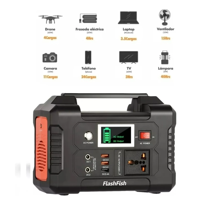 ESTACION ENERGIA PORTATIL EMERGENCIAS 200 WATT - 3