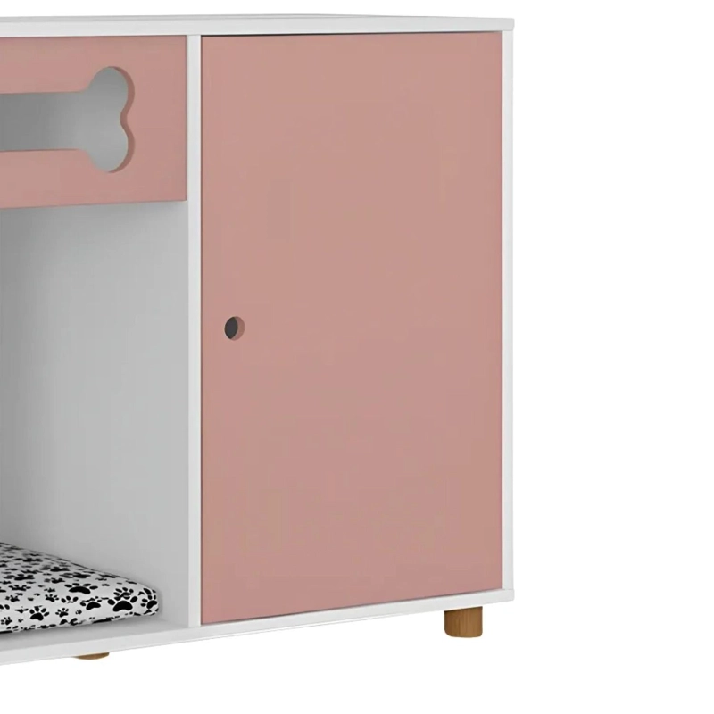 MUEBLE CAMA MASCOTA GATO PERRO 1 PUERTA 42X85X76 CM ROSA - 4