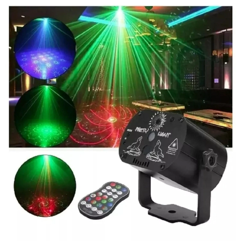 LASER PROYECTOR LUZ LED DISCO RGB FIESTAS 60 PATRONES - 5