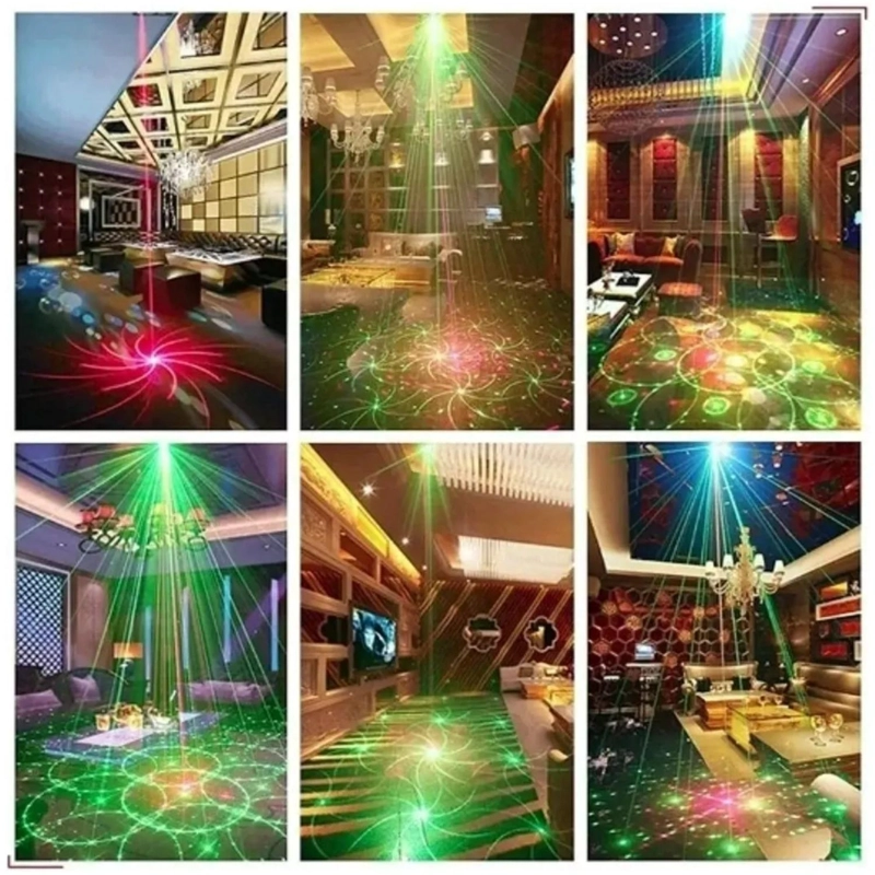 LASER PROYECTOR LUZ LED DISCO RGB FIESTAS 60 PATRONES - 6