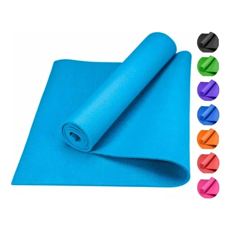 MAT ALFOMBRILLA YOGA PILATES EJERCICIO 4 MM CELESTE - 3