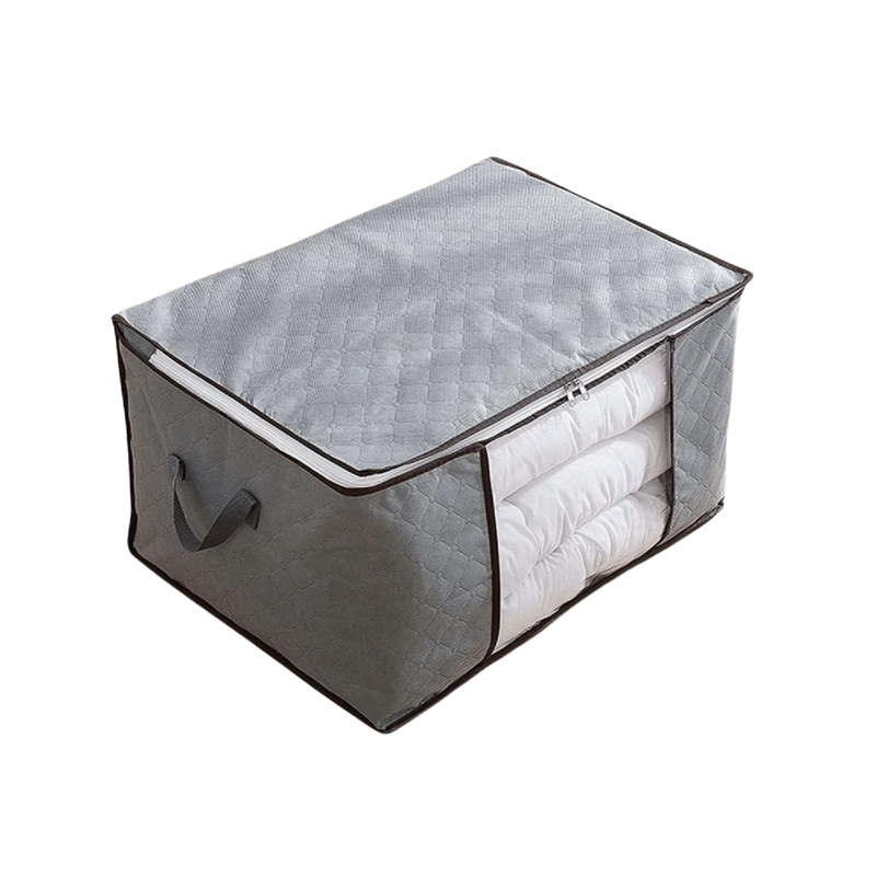 PACK 3 BOLSAS ORGANIZADOR ROPA 60X40X40 CM GRIS - 2
