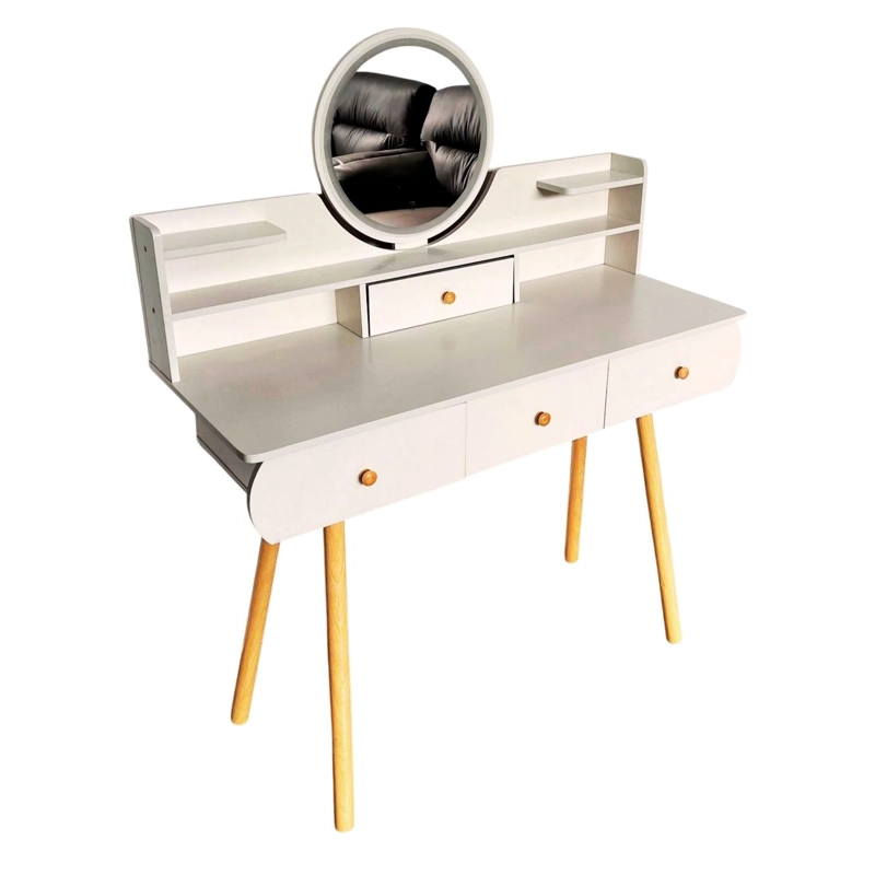 MUEBLE ORGANIZADOR MAQUILLAJE ESPEJO LUZ 4 CAJONES - 2