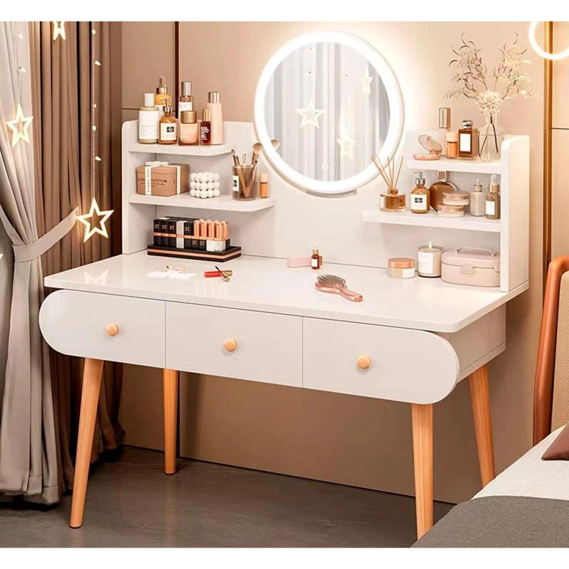 MUEBLE ORGANIZADOR MAQUILLAJE ESPEJO LUZ 4 CAJONES - 3