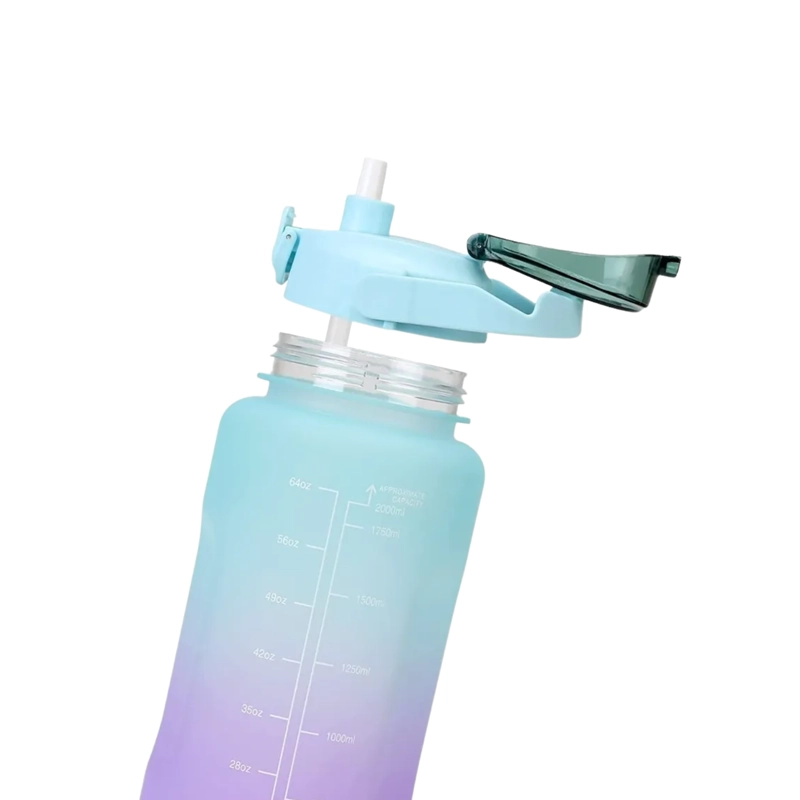 PACK 2 BOTELLAS AGUA MOTIVACIONAL OSOS 2 LT 900 ML VERDE/MORADO - 2