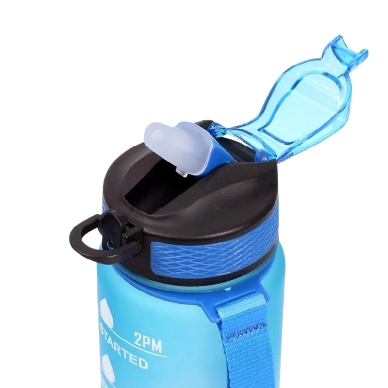 BOTELLA AGUA PORTATIL RECORDATORIO ESCALA TIEMPO 1 LT AZUL - 2