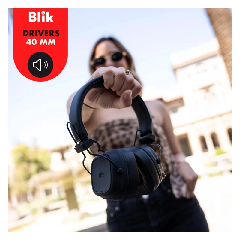 AUDIFONOS PORTATIL BLUETOOTH FEELL BLIK 30 WATT NEGRO - 3