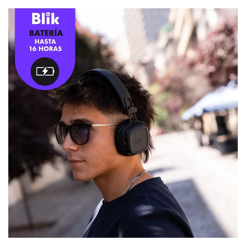 AUDIFONOS PORTATIL BLUETOOTH FEELL BLIK 30 WATT NEGRO - 4
