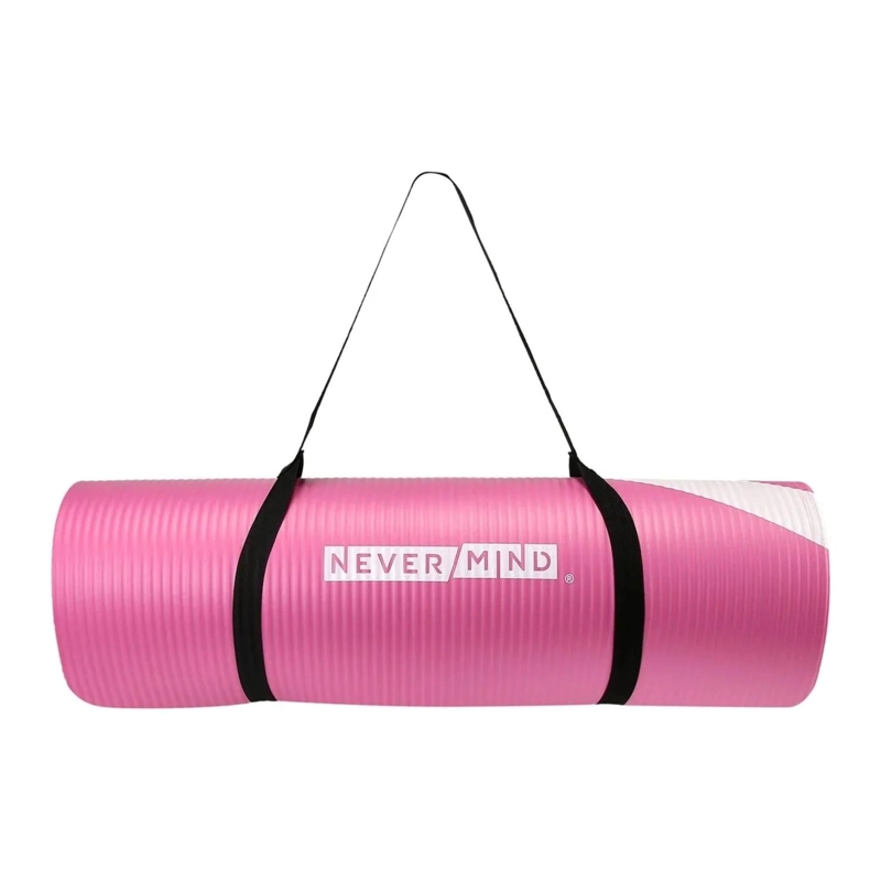 MAT ALFOMBRILLA YOGA PILATES EJERCICIO CORREA 15 MM ROSA - 3