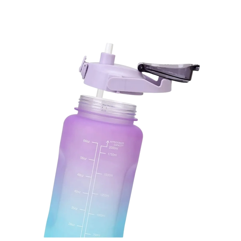 PACK 2 BOTELLAS AGUA MOTIVACIONAL OSOS 2 LT 900 ML MORADO/TURQUESA - 2