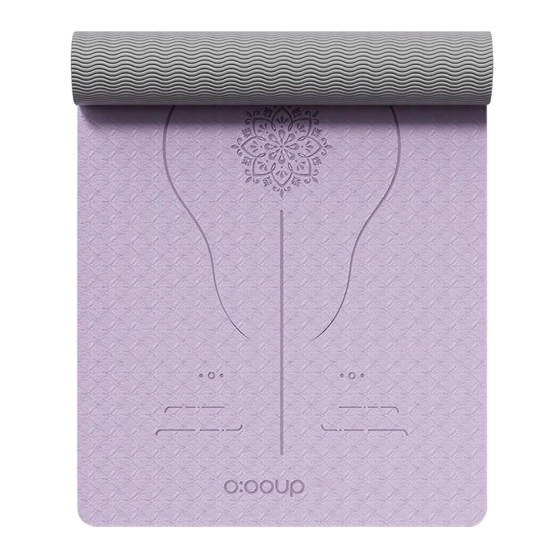 MAT ALFOMBRILLA YOGA PILATES EJERCICIO CORREA BOLSO 6 MM MORADO - 3