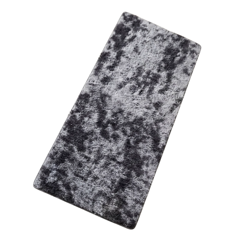 ALFOMBRA BAJADA CAMA PELUDA SUPER SUAVE PLOMO OSCURO - 3