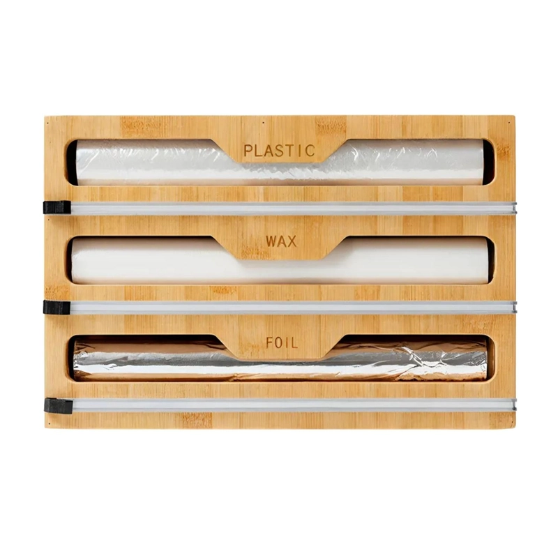 ORGANIZADOR 3 EN 1 COCINA BOLSAS ZIPLOCK PAPEL 21X33 CM BAMBU - 2