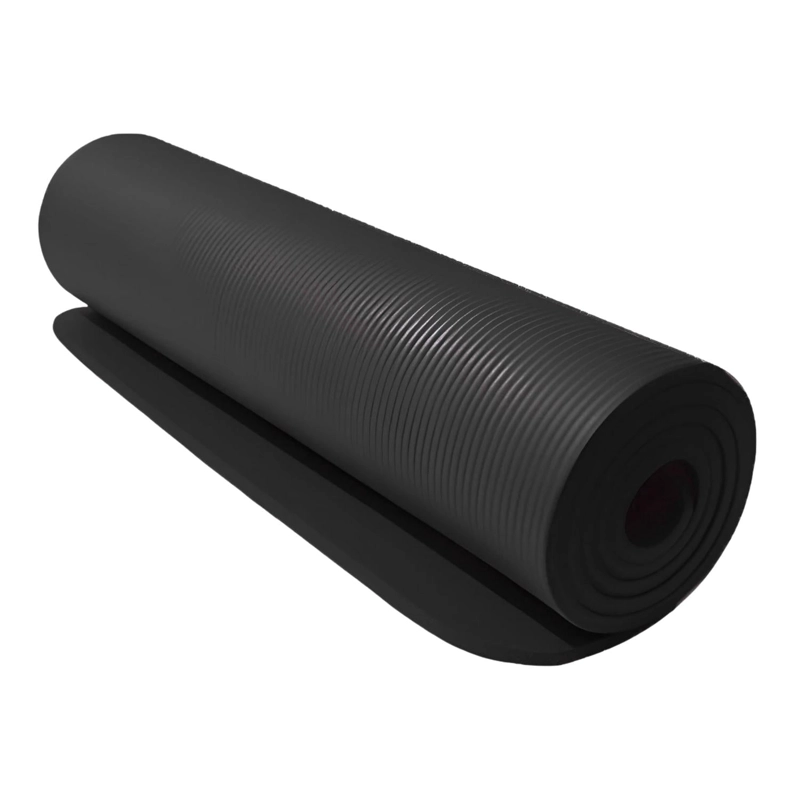 MAT ALFOMBRILLA YOGA PILATES EJERCICIO 10 MM NEGRO - 1