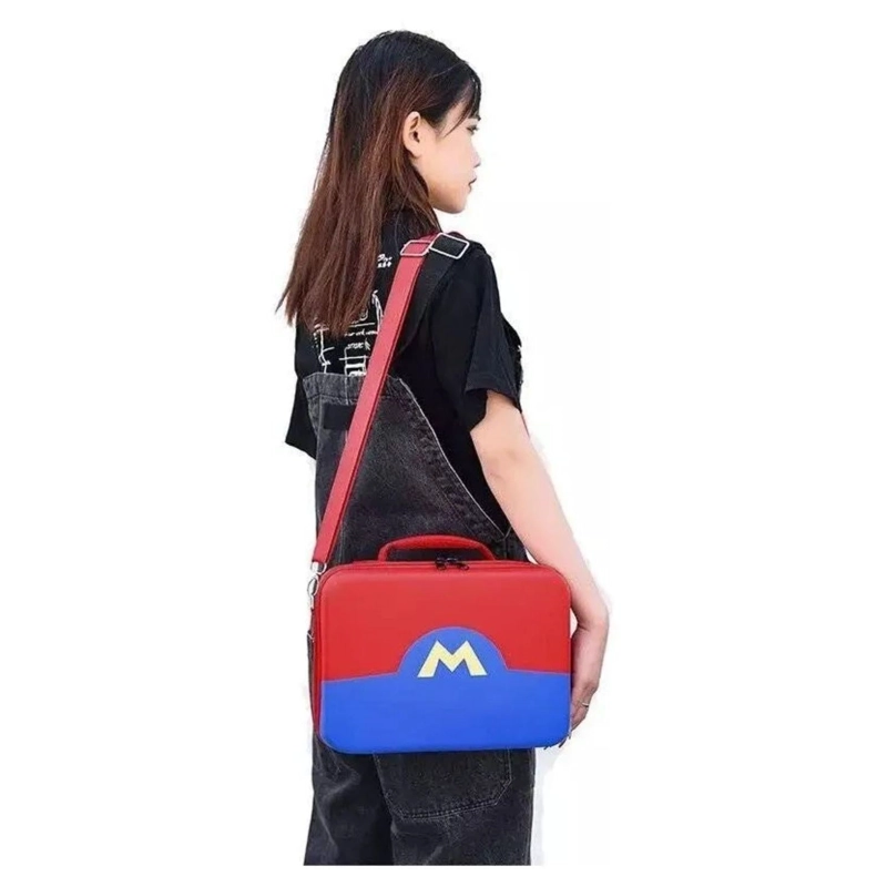 ESTUCHE FUNDA PROTECTORA CONSOLA NINTENTO SWITCH CORREA HOMBRO MARIO BROS - 3