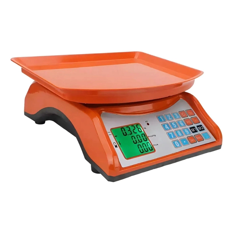 BASCULA PESA BALANZA DIGITAL RECARGABLE 40KG NARANJA - 3