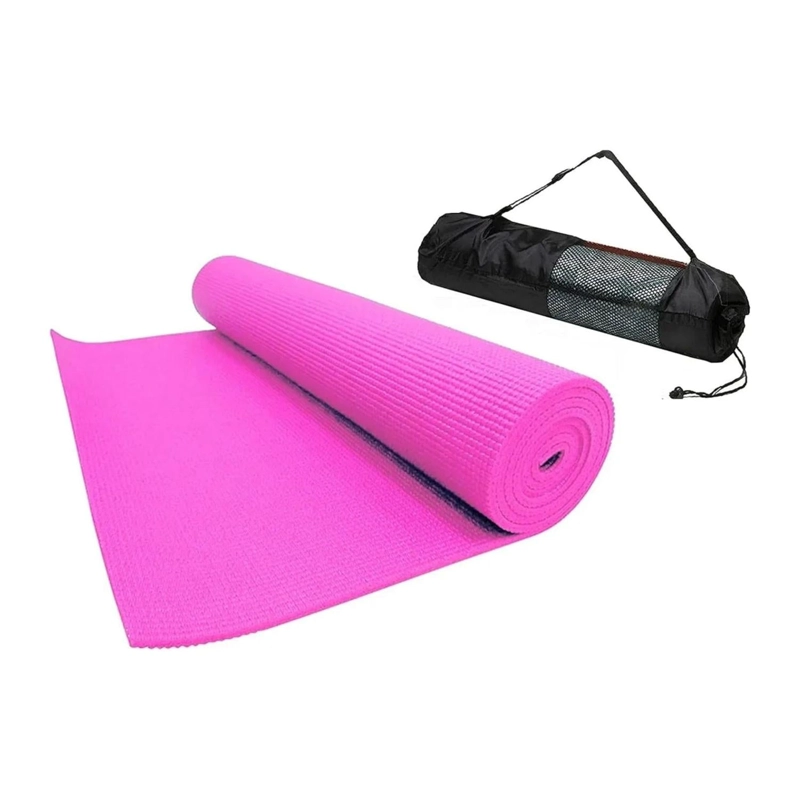 MAT ALFOMBRILLA YOGA PILATES EJERCICIO 4 MM ROSA - 4