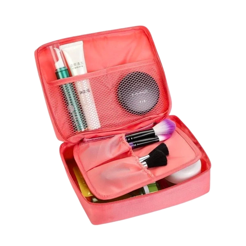 BOLSO NECESER ORGANIZADOR COSMETICOS 6 LT ROSA - 2