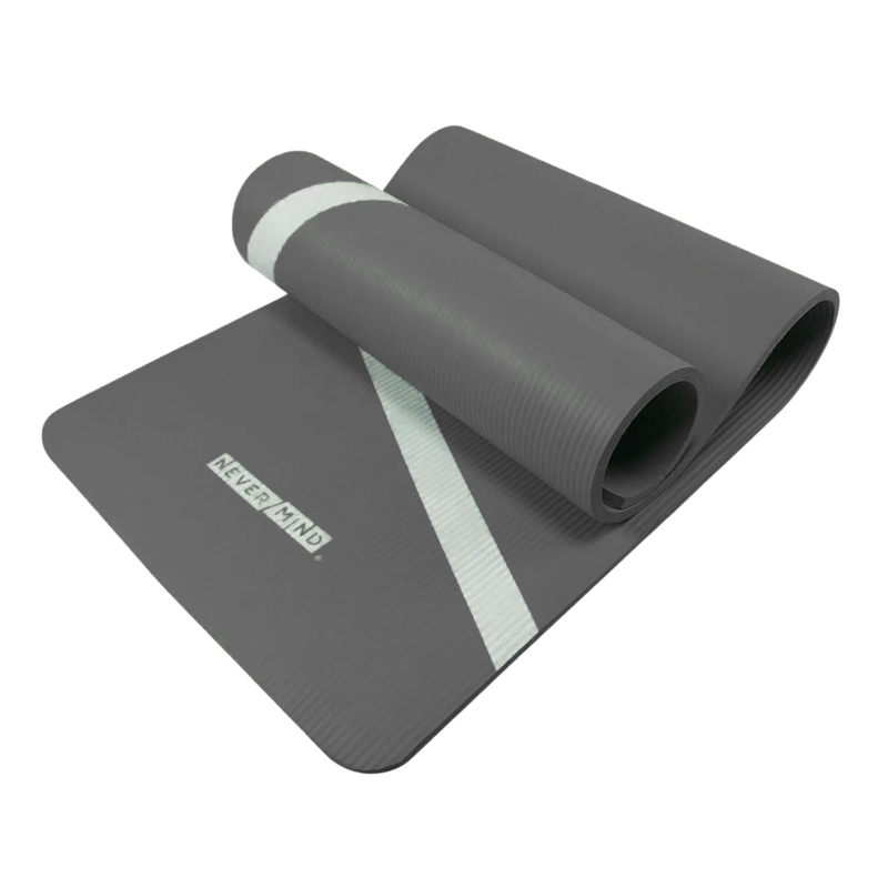 MAT ALFOMBRILLA YOGA PILATES EJERCICIO CORREA 15 MM NEGRO - 1