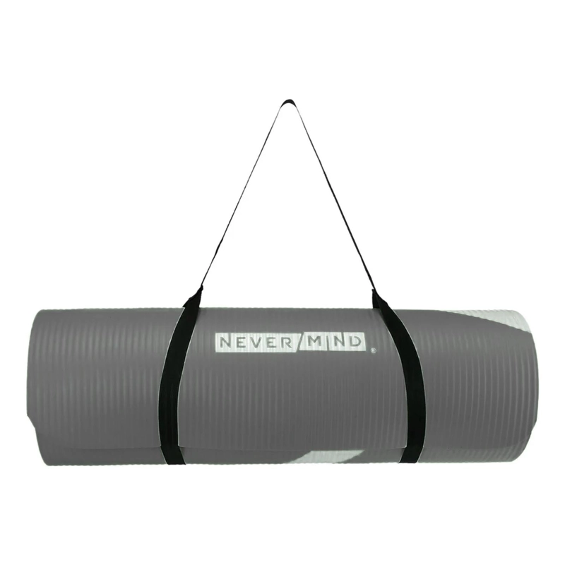 MAT ALFOMBRILLA YOGA PILATES EJERCICIO CORREA 15 MM NEGRO - 3