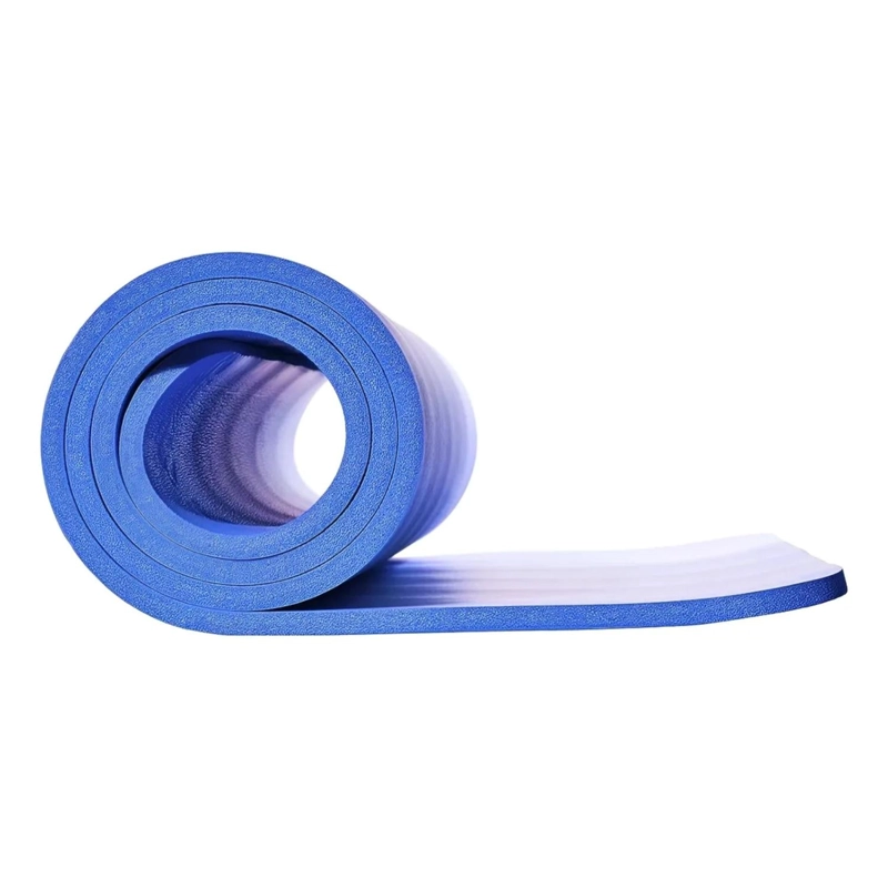 MAT ALFOMBRILLA YOGA PILATES EJERCICIO CORREA BOLSO 15 MM AZUL - 1